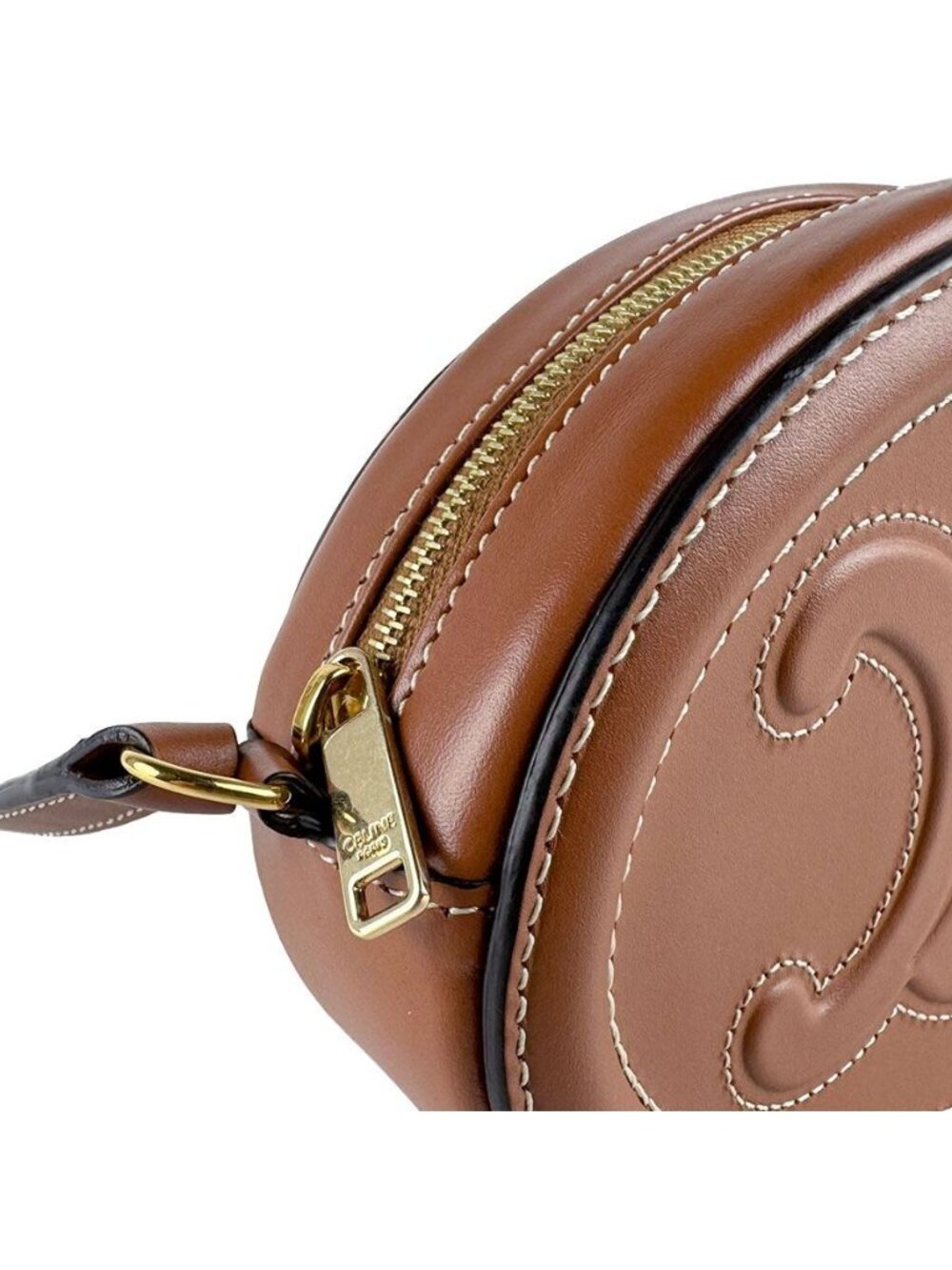 Celine Shoulder Bag Oval Purse Cuir Triomphe - Picture 6 of 12